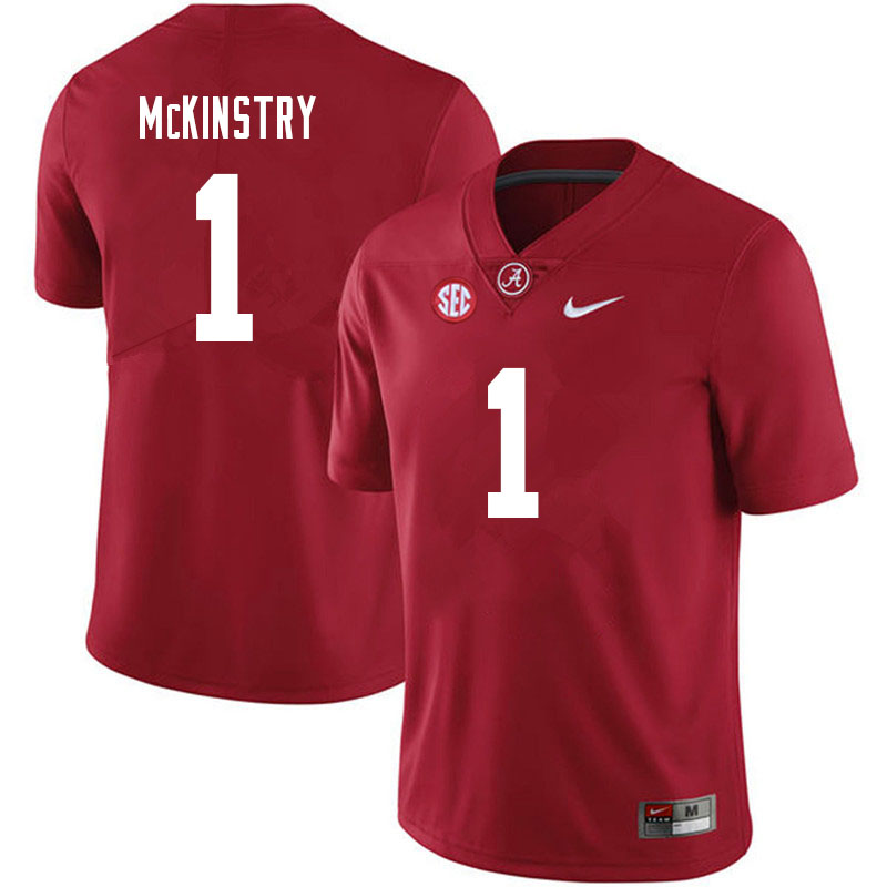 Alabama Crimson Tide Men's Ga'Quincy McKinstry #1 Crimson NCAA Nike Authentic Stitched 2021 College Football Jersey LQ16R35IT